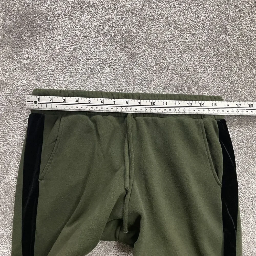 St. John's Bay Sweatpants Womens Small Green with Velvet Stripes Lounge 32x31